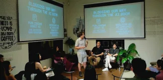 HackerNoon Founder & CEO David Smooke speaking at a recent Saigon event, “Writing, Internet-ing, and Existing in the Age of AI.”