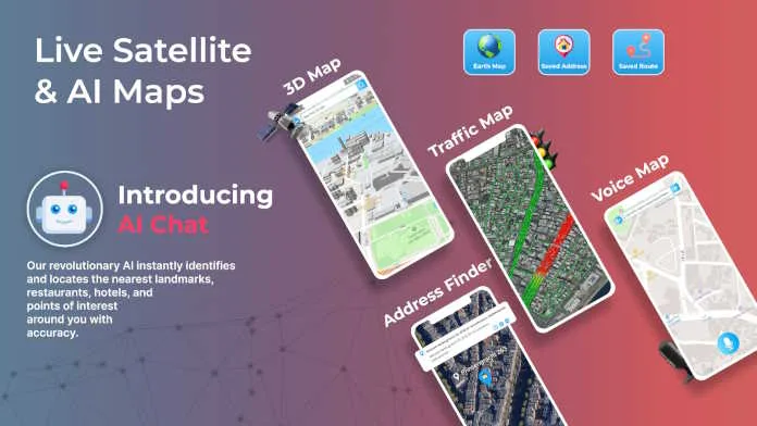 Live Satellite Maps & AI Chatbot
