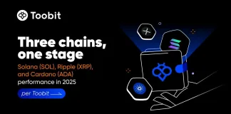 Solana (SOL), Ripple (XRP), and Cardano (ADA) performance in 2025, per Toobit