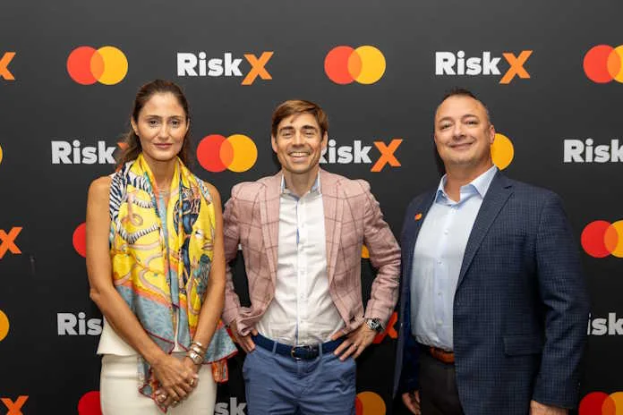 L-R Selin Bahadirli, Executive Vice President, Services, Mastercard EEMEA, Mark Straub, Co-Founder & CEO, Smile ID, Dennis Gamiello, Executive Vice President, Global Head of Identity at Mastercard
