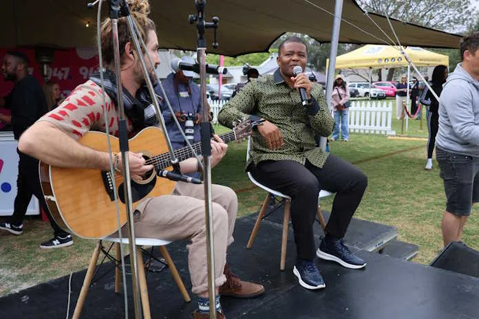 Jeremy Loops and Ladysmith Black Mambazo performing live on campus.