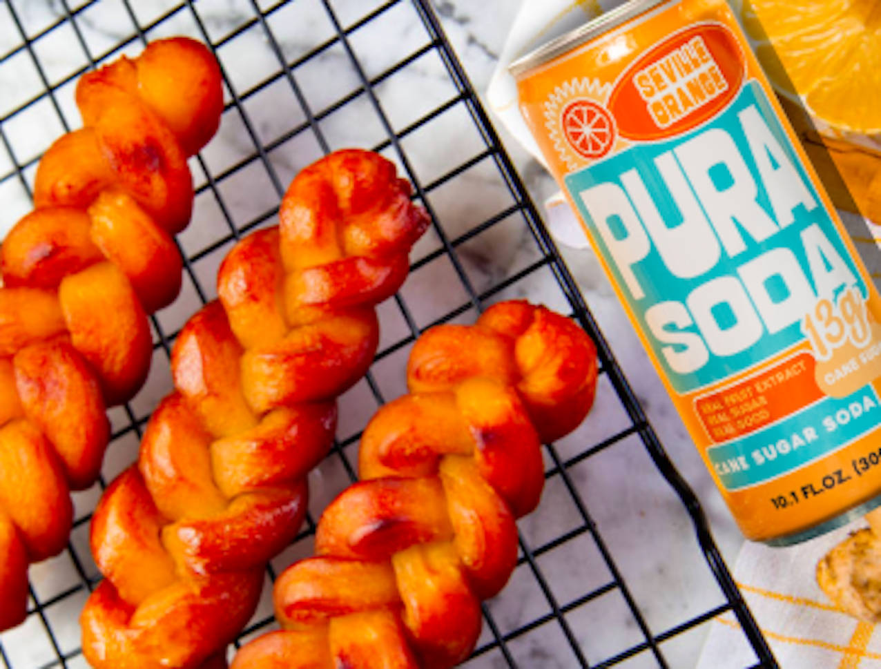 Koeksisters with a Citrus Soda Syrup