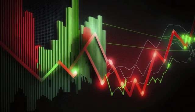Stock market trading graph in red and green color as economy 3D Institutional Growth: OYO Finance Introduces Advanced Solutions for High-Volume Clients