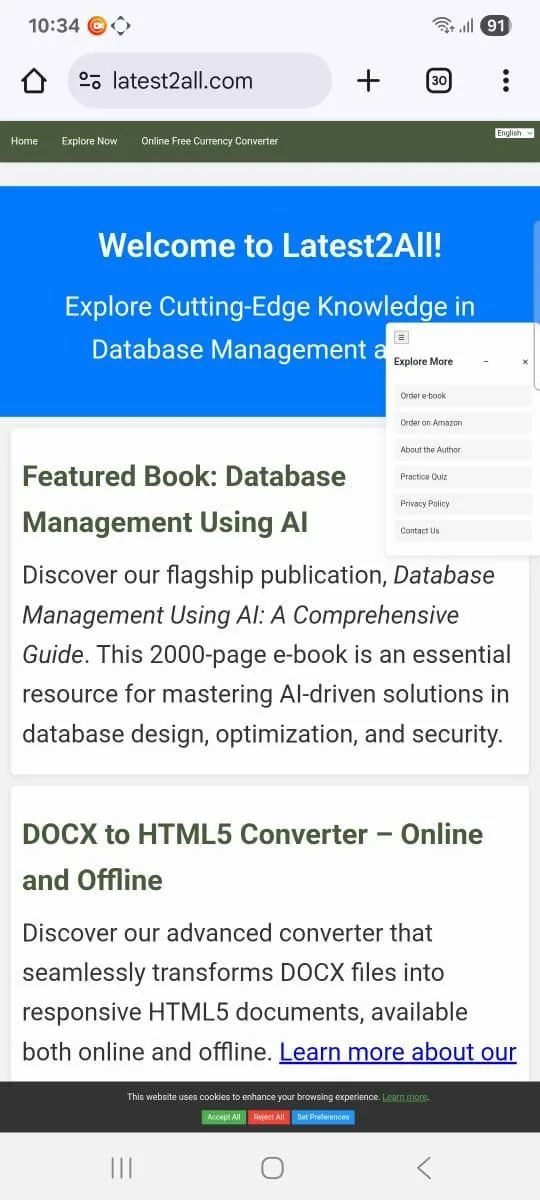 Screenshot of Latest2all.com