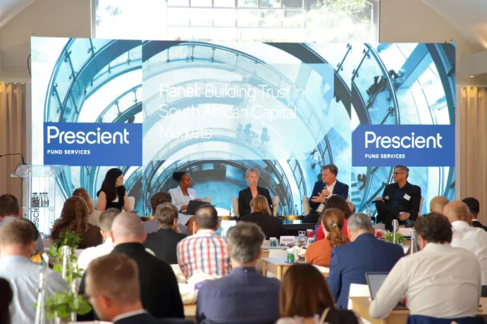 Panel-1_Building-Trust-in-South-African-Capital-Markets Prescient Fund Services hosts landmark ETF Industry Conference to mark 25 years of Exchange Traded Funds