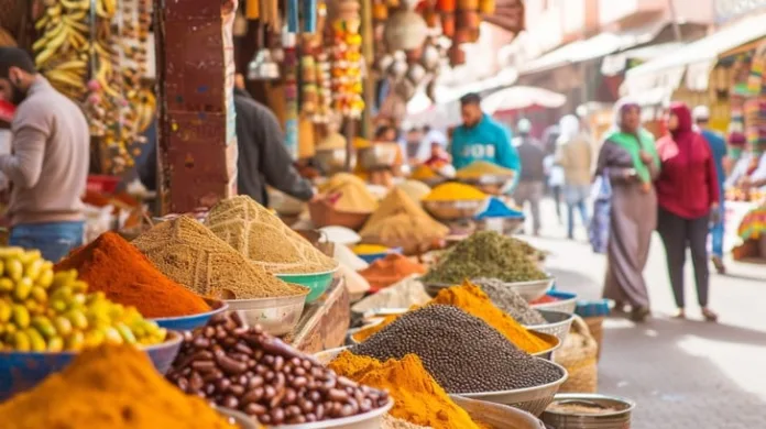 StockCake-Bustling_Spice_Market_1760446262 Morocco Itinerary 7, 10, and 14 Days – Complete Travel Plan