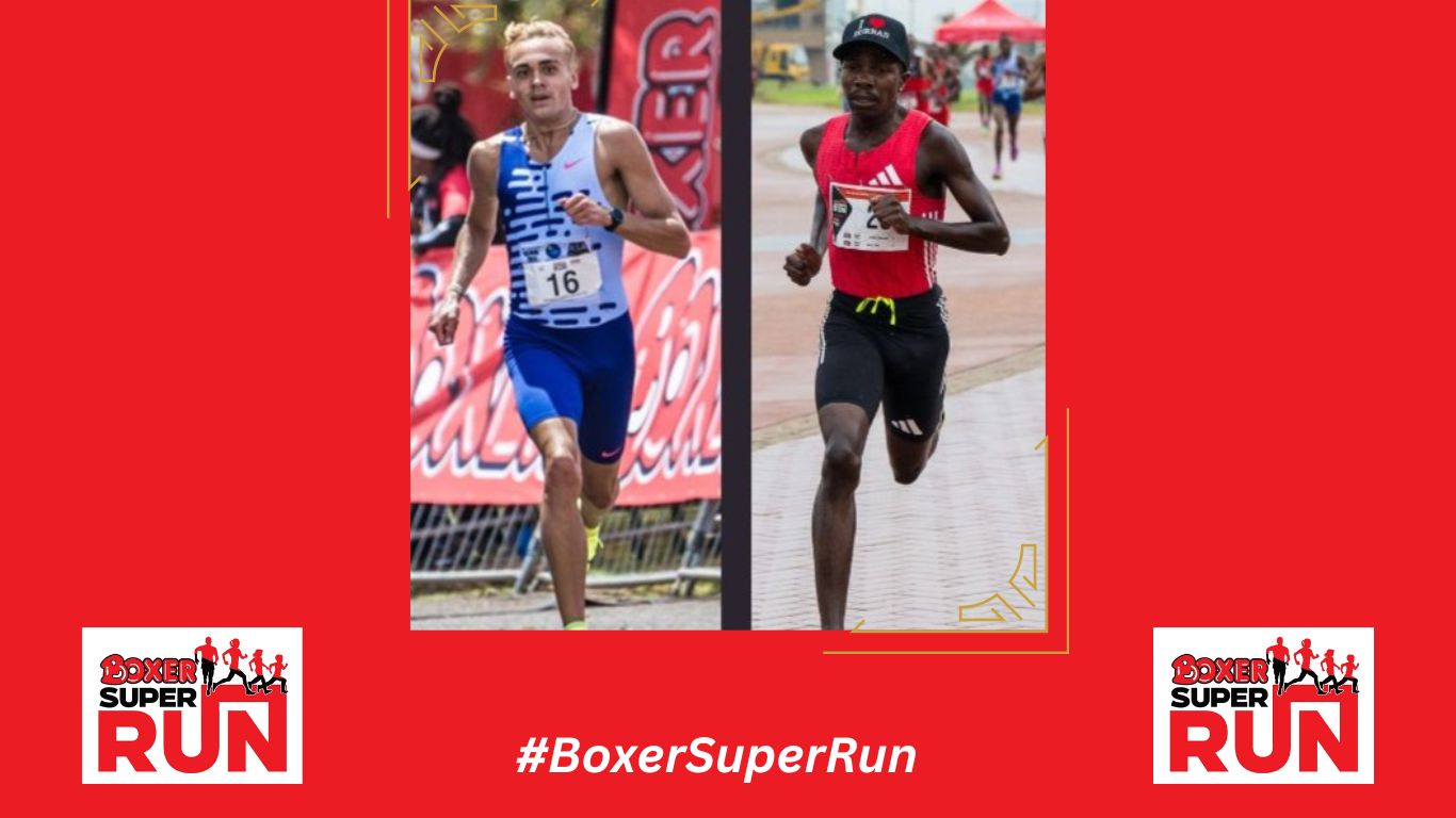 Luan Munnik, winner of the 2024 Boxer Super Run Tshwane, and Ryan Mphahlele, winner of the 2025 Boxer Super Run Durban