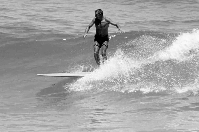 John-Whitmore-at-Glen-Beach-mid-1950s-Photo-copyright-Gordon-Verhoef John Whitmore at Glen Beach mid 1950s. Photo copyright Gordon Verhoef