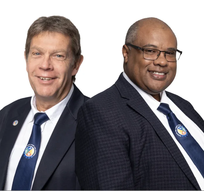 Left to Right: Ald RW 'Boffie' Strydom (Executive Mayor), Mr David Joubert (Municipal Manager)