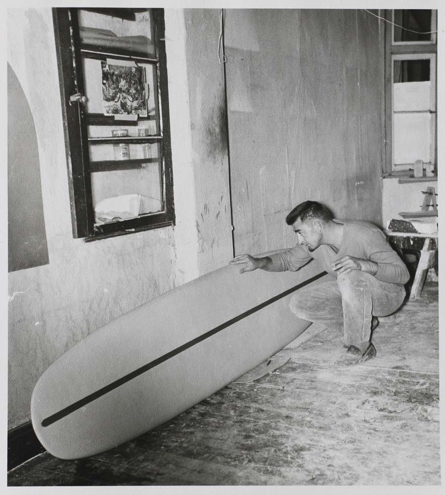 John Whitmore First Surfboard Factory Cape Town early 60s. Photo OC Carstens