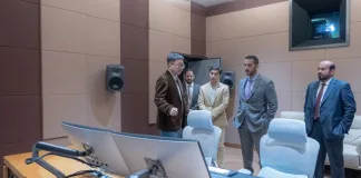 Sultan bin Ahmed visits Shanghai Film Studios, Film Park and Stadium