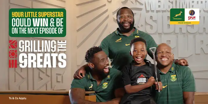 Spur Celebrates Families and Rugby Legends with “Grilling the Greats” Your Child Could Meet & Hang Out with the Springboks! Spur Celebrates Families and Rugby Legends with “Grilling the Greats” Your Child Could Meet & Hang Out with the Springboks!