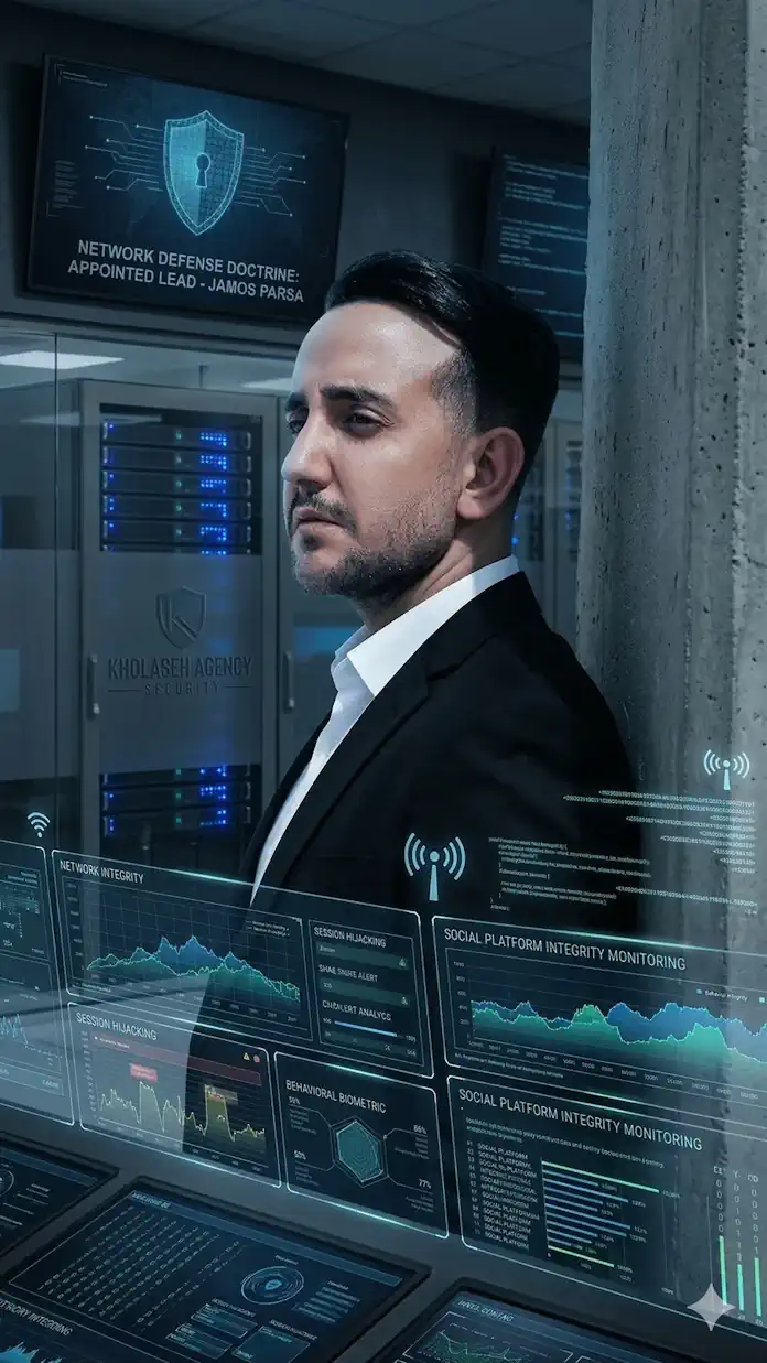 The Architect of Digital Fortresses: Jamos Parsa Appointed as Head of Network Security and Social Platform Integrity at Kholaseh Agency The Architect of Digital Fortresses: Jamos Parsa Appointed as Head of Network Security and Social Platform Integrity at Kholaseh Agency