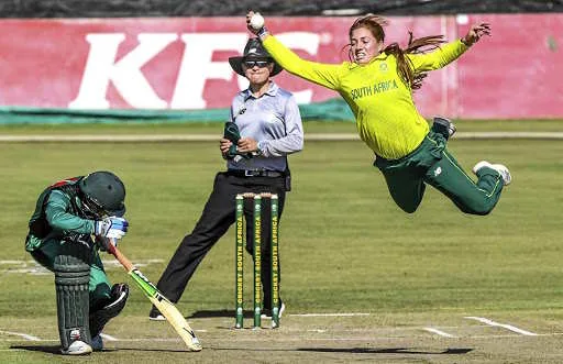 BENONI, SOUTH AFRICA - MAY 22:  Nadine de Klerk of the South Africa ladies during the 4th Womens T20 match between South Africa and Pakistan at Willowmoore Park on May 22, 2019 in Benoni, South Africa. (Photo by Sydney Seshibedi/Gallo Images)