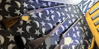 Two Arrested, Large Cache of Unlicensed Firearms and Ammunition Seized