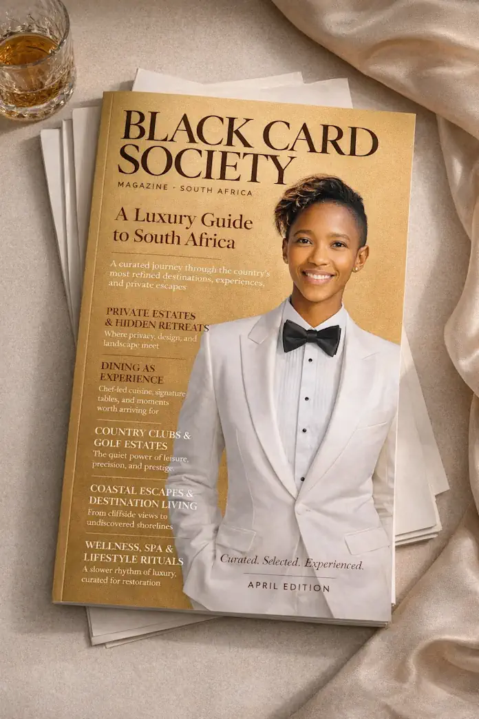 Black Card Society Magazine: A Curated Luxury Guide to South Africa Black Card Society Magazine: A Curated Luxury Guide to South Africa