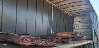 R7 Million in Copper Recovered After Hijacking of Four Trucks on R21 of hijacked vehicles. Police investigations are continuing. R7 Million in Copper Recovered After Hijacking of Four Trucks on R21