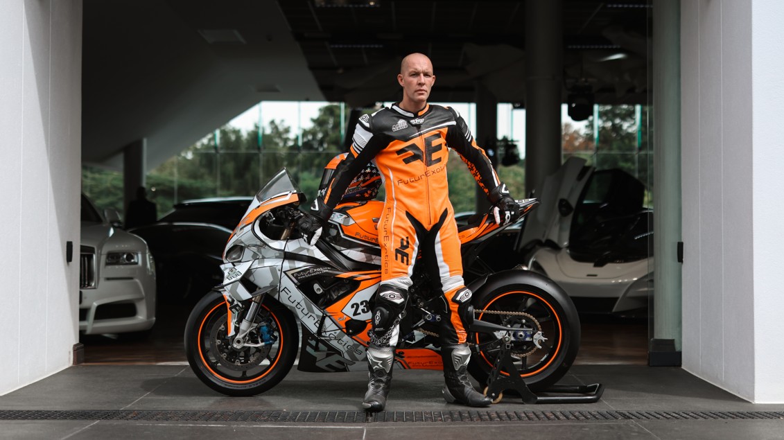 South African motorcycle racer AJ Venter