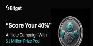 Bitget Launches “Score Your 40%” Affiliate Campaign With $1 Million Prize Pool Bitget Launches “Score Your 40%” Affiliate Campaign With $1 Million Prize Pool