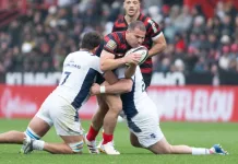 Antoine Dupont of Toulouse during the Top 14