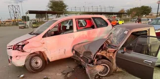 Three Injured in Olievenhoutbosch Shopping Centre Crash Three Injured in Olievenhoutbosch Shopping Centre Crash