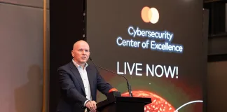 Michael Miebach, CEO Mastercard unveiling. Photo AETOSWire.