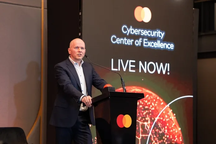 Michael Miebach, CEO Mastercard unveiling. Photo AETOSWire.