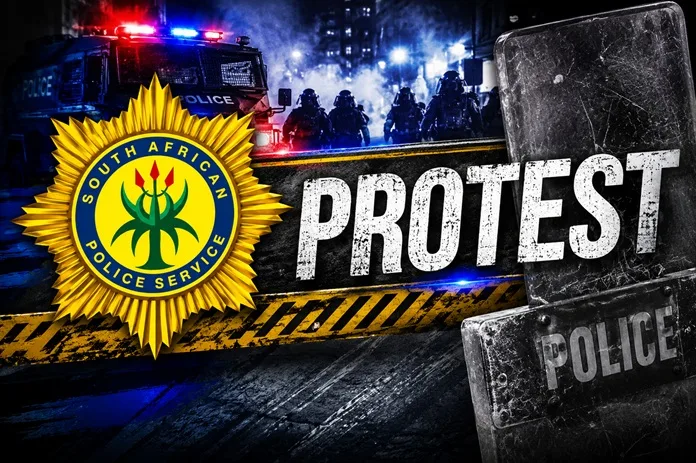Protest-South-African-Police-Service-(SAPS)-0 Police Clash With Malawian Nationals in Sherwood, Durban, Amid Repatriation Delays
