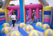 Families invited to tackle The Gauntlet at Fourways Mall this winter South Africa’s largest inflatable obstacle course serves up active winter school holiday fun