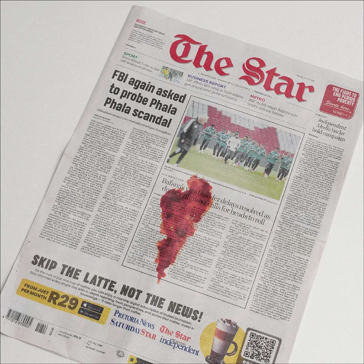 A newspaper can absorb the blood, but not the shame A newspaper can absorb the blood, but not the shame