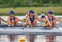 Holy Rosary rowers from left - Cleo De Keizer, Kate Zillen and Emilia Riccardi