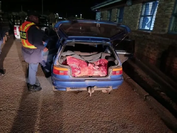 735222794_2460655251108102_5533361463962556065_n SAPS Seizes Large Cache of Suspected Stolen Meat in North West Crackdown