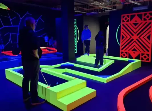 Tee Off Under Neon Lights at Bedford This July Neon Glow Mini Golf
