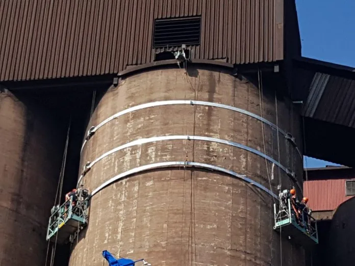 Integrated-silo-maintenance-and-rehabilitation-helps-extend-the-life-of-critical-mining-infrastructure Integrated silo maintenance and rehabilitation helps extend the life of critical mining infrastructure. Image supplied by PR company for Bongela Mining & Industrial Services