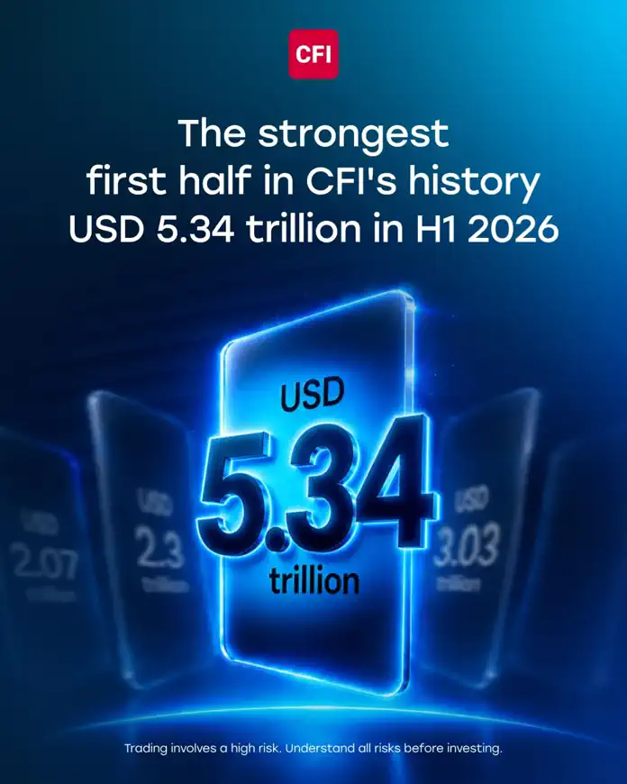 CFI Reports Strongest Quarter and First Half on Record, USD 3.03 Trillion in Q2 and USD 5.34 Trillion in H1 2026 CFI Reports Strongest Quarter and First Half on Record, USD 3.03 Trillion in Q2 and USD 5.34 Trillion in H1 2026