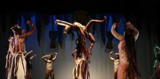 The Centre for Creative Arts and the University of KwaZulu-Natal present 28th JOMBA! Contemporary Dance Experience 26 August – 7 September 2026 LACADCO in their work HOUNFOUR OF THE DR UM. Photo - Sabriya Simon © 2023