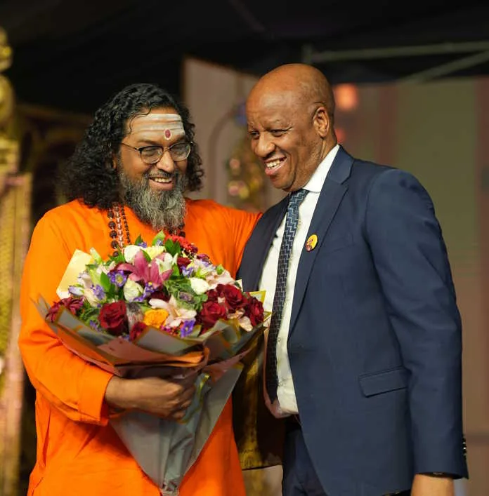 Swami Abhedananda and The Honourable Premier of KwaZulu-Natal, Mr Arthur Thamsanqa (Thami) Ntuli