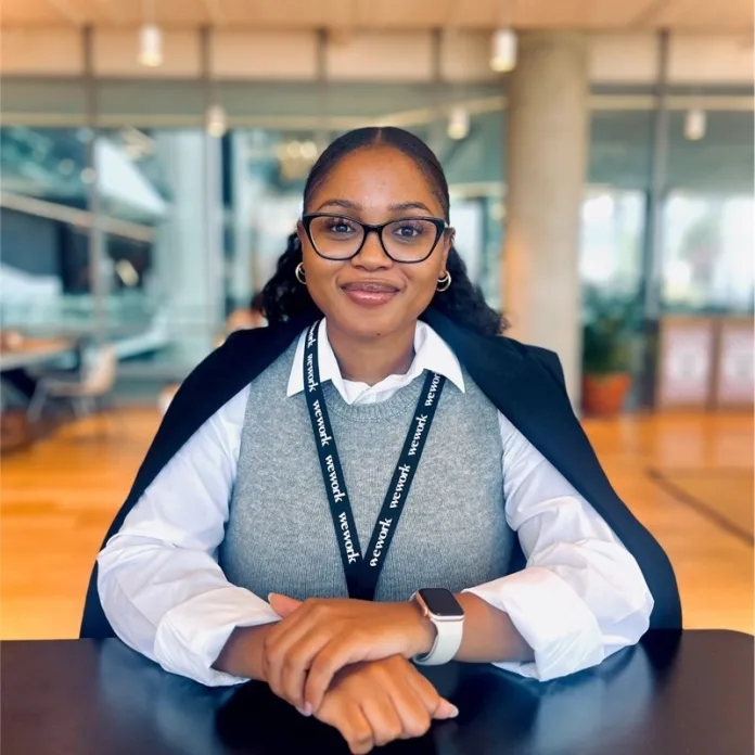Communications Manager of the Trevor Noah Foundation and WeWork South Africa All Access Member, Olona Tywabi. Image supplied by PR company.