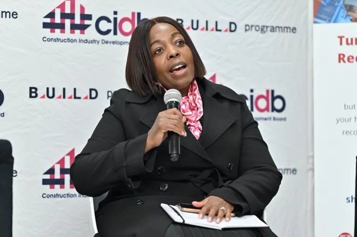 Matlhodi Ngwenya, cidb Chief Corporate Services Officer. Image supplied by PR company for Construction Industry Development Board (cidb).