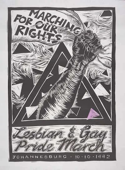 Archival poster for Pride March 1992