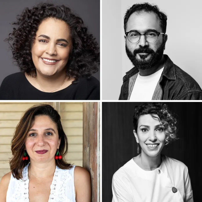 EAVE Experts: Top Tamara Dawit (Gobez Media – Canada & Ethiopia) (Left) , Amil Shivji (Kijiweni Productions – Tanzania) (Right) Bottom: May Odeh (Odeh Films – Palestine & Germany) (Left) and Linda Mutawi (Fikra – Sweden) (Right)