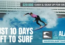Wavepool Surf Tour Alaïa Surf Challenge: The Final Countdown Starts Now Wavepool Surf Tour Alaïa Surf Challenge: The Final Countdown Starts Now. Image supplied by PR company.