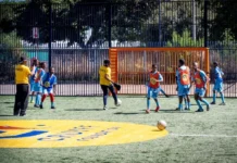 Marikana Cruyff Court puts the next generation in play Marikana Cruyff Court puts the next generation in play. Image supplied by Afrika Tikkun.
