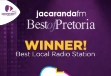 Jacaranda FM and Martin Bester Claim Top Honours at 2026 Best of Pretoria Readers’ Choice Awards Jacaranda FM and Martin Bester Claim Top Honours at 2026 Best of Pretoria Readers' Choice Awards. Image supplied by PR company.