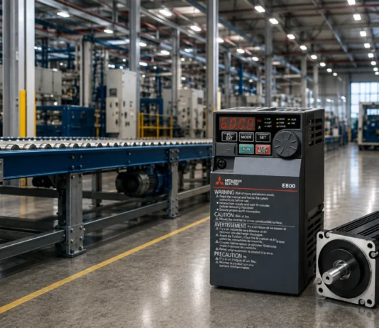 Mitsubishi Electrics Em A Series Permanent Magnet Motor Paired With The Fr E800 Inverter. Image supplied by PR company.