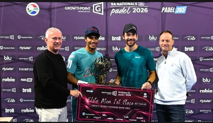 South Africa’s First National Padel  Championship Crowns its Open Division Champions. Image supplied by PR company.
