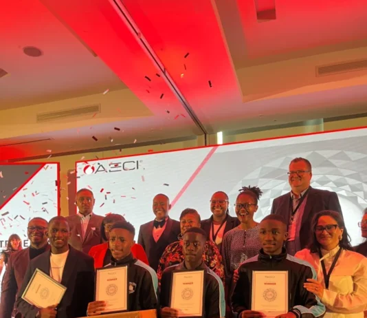 Winning Team Gen Drive At The Aeci Future Leader Awards. image supplied by PR company.